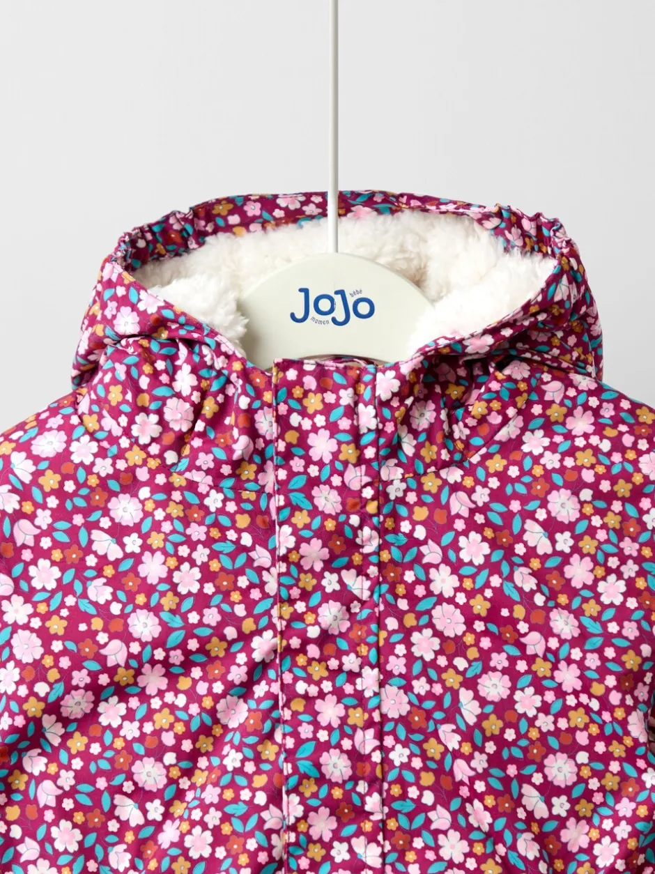 Jassen, Jacks En Kinderwagenpakjes|Jassen En Jacks|Jojo Maman Bébé - Lined Parka Roze met vrolijke print