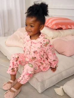 Nachtkleding En Pyjama's|Pyjama's*Next - Geweven pyjama met knopen (9 mnd-10 jr) Roze muisprint