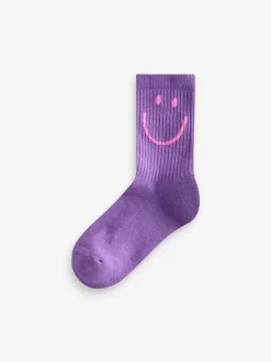 Sokken En Panty's|Sokken En Panty's*Next Roze, paars en blauwgroen personage - 3 Paar enkelsokken met verzachte zool en hoog katoengehalte