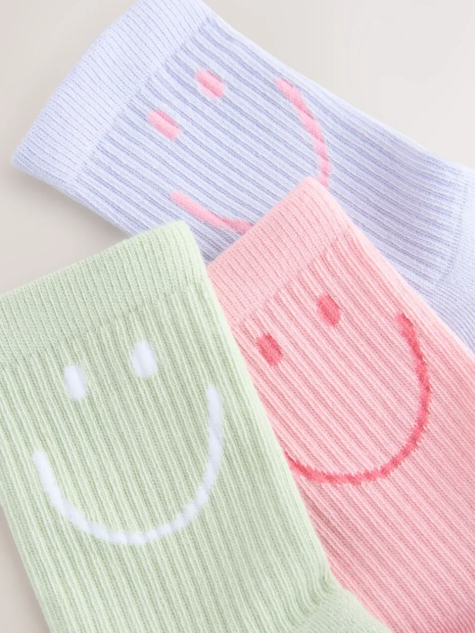 Sokken En Panty's|Multipacks*Next Roze, paars en groen - 3 Paar enkelsokken met verzachte zool en hoog katoengehalte