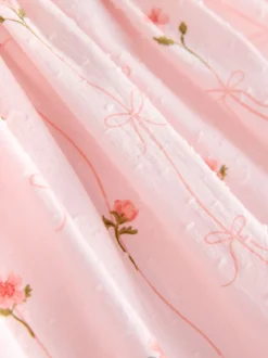 Jurken|Jurken|Next - Jurk met engelmouwen (3 mnd-8 jr) Roze print