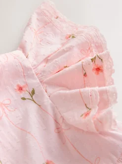 Jurken|Jurken|Next - Jurk met engelmouwen (3 mnd-8 jr) Roze print