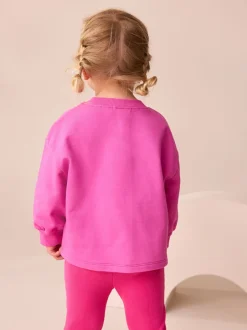Tops|Next Roze regenboog met wolk en figuurtje - T-shirt met lange mouwen (3 mnd-7 jr)