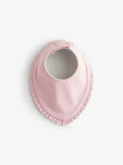 Slabbetjes|Next - Verpakking met 3 babyslabbetjes Roze ruches