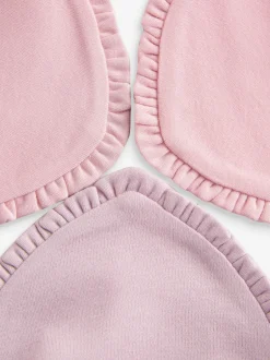 Slabbetjes|Next - Verpakking met 3 babyslabbetjes Roze ruches