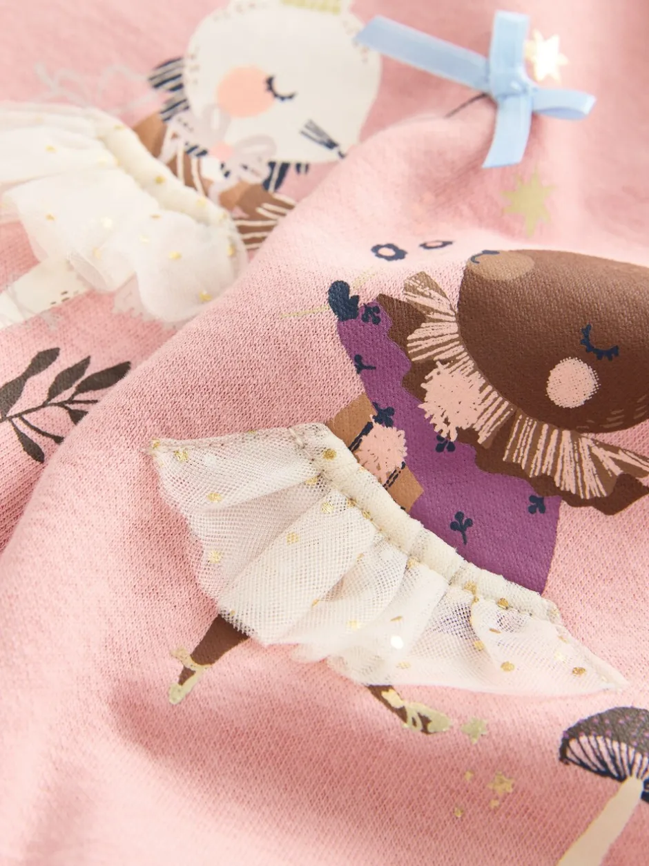 Sweaters En Hoody´S|Next Roze sprookjesfiguren - Sweatshirt met ronde hals (3 mnd-7 jr)