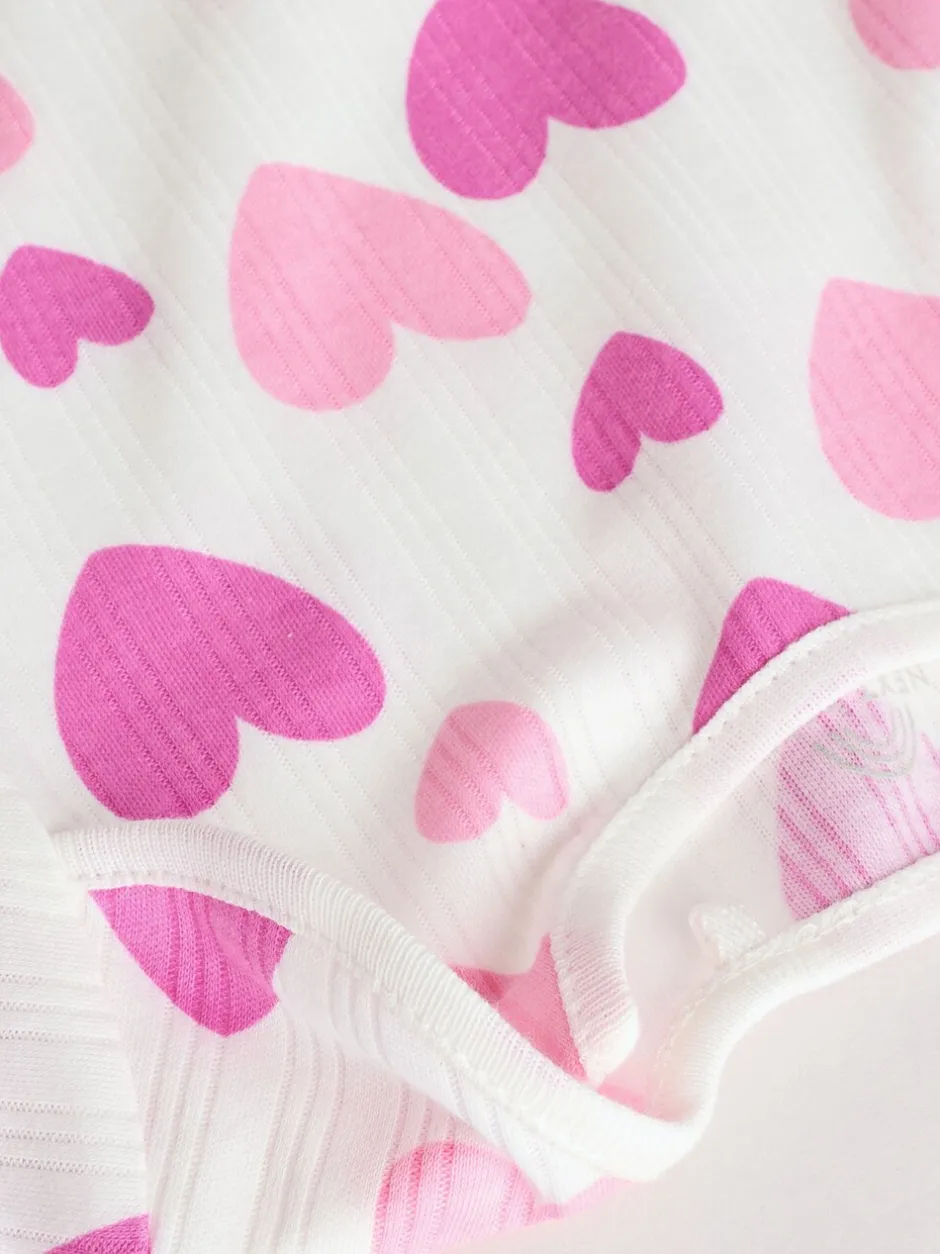 Rompertjes En Hemdjes*Next Roze ster - Set van 5 babyrompertjes met lange mouwen