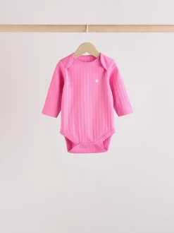 Rompertjes En Hemdjes*Next Roze ster - Set van 5 babyrompertjes met lange mouwen