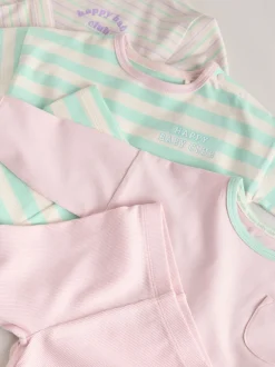 Tops|Sets En Outfits|Next Roze streep - 6 -delige set van top met lange mouwen en leggings (0mnd -3jr)