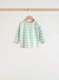 Tops|Sets En Outfits|Next Roze streep - 6 -delige set van top met lange mouwen en leggings (0mnd -3jr)