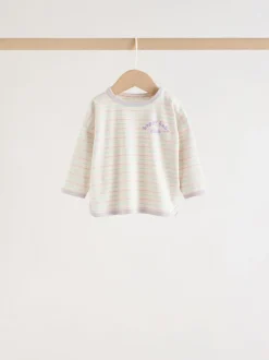 Tops|Sets En Outfits|Next Roze streep - 6 -delige set van top met lange mouwen en leggings (0mnd -3jr)