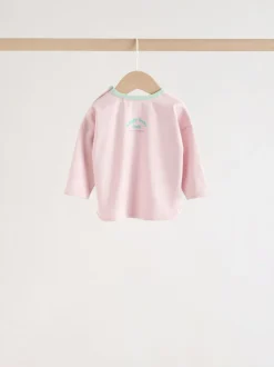 Tops|Sets En Outfits|Next Roze streep - 6 -delige set van top met lange mouwen en leggings (0mnd -3jr)