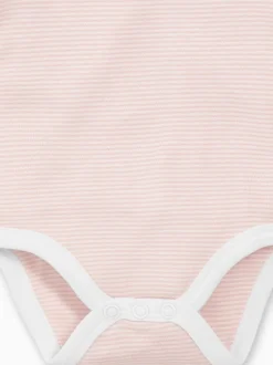 Rompertjes En Hemdjes|Mori - Lange Mouw Envelope Hals Bodysuit Roze streep