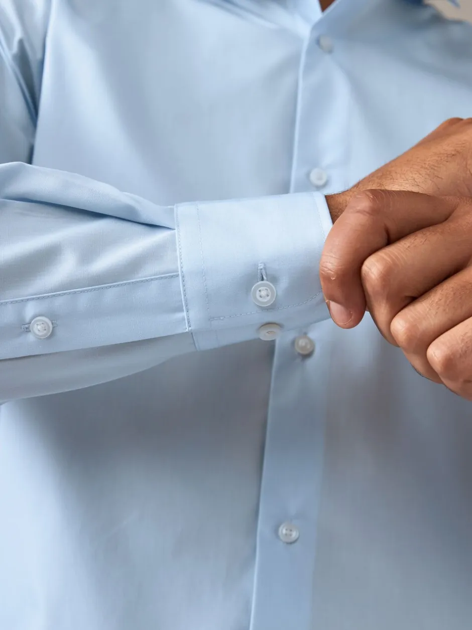 Formele Overhemden|Shirts*Next - Normale Pasvorm - Onderhoudsvriendelijke nette overhemden met lange mouwen met enkele manchetten, verpakking van 2 Roze/blauw