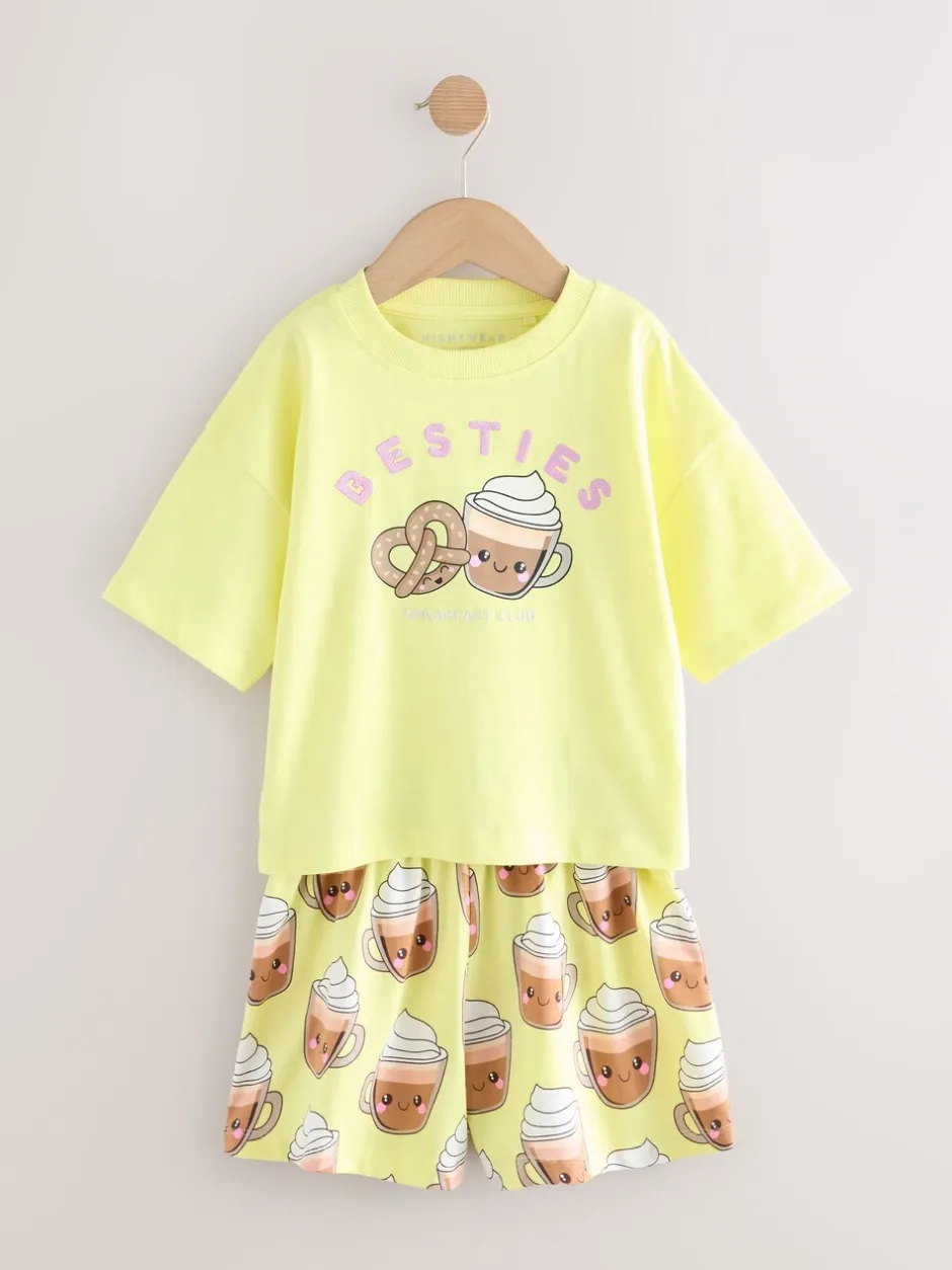 Nachtkleding En Pyjama's|Pyjama's|Next Roze/blauw - Set van 3 pyjama's (3-16 jr)