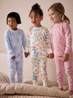 Nachtkleding En Pyjama's|Pyjama's*Next - Verpakking van 3 knusse pyjama's (9 mnd-16 jr) Roze/blauw