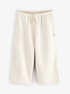 Jeans En Joggingbroeken|Next - Set van 3 joggingbroeken met wijde pijpen (3mnd-7jr) Roze/blauw/beigebruin