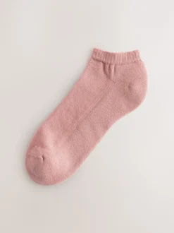 Sokken En Panty's|Sportkleding|Next - 4 paar sneakersokken met verdikte zool Roze/Blauw/Naturel