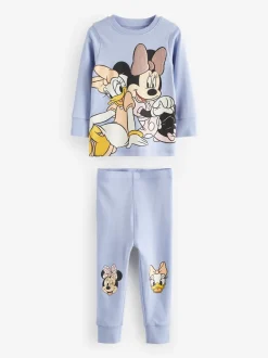 Nachtkleding En Pyjama's|Pyjama's|Next Roze/blauw/wit - Minnie Mouse knusse pyjama's verpakking van 3 (9mnd -12jr)