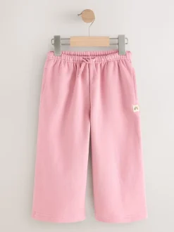 Jeans En Joggingbroeken|Broeken En Leggings*Next - Set van 3 joggingbroeken met wijde pijpen (3mnd-7jr) Roze/bordeauxrood/beigegrijs