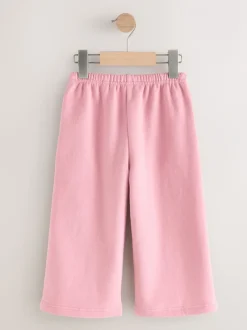 Jeans En Joggingbroeken|Broeken En Leggings*Next - Set van 3 joggingbroeken met wijde pijpen (3mnd-7jr) Roze/bordeauxrood/beigegrijs