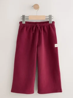Jeans En Joggingbroeken|Broeken En Leggings*Next - Set van 3 joggingbroeken met wijde pijpen (3mnd-7jr) Roze/bordeauxrood/beigegrijs