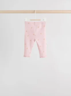 Broeken En Leggings*Next Roze/bruin/hart - Verpakking van 4 babyleggings (0 mnd -2 jr)