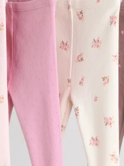 Broeken En Leggings*Next Roze/bruin/hart - Verpakking van 4 babyleggings (0 mnd -2 jr)