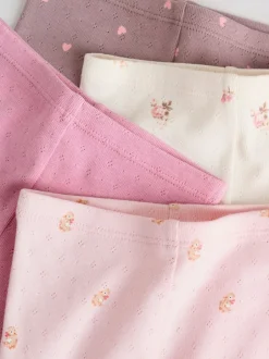 Broeken En Leggings*Next Roze/bruin/hart - Verpakking van 4 babyleggings (0 mnd -2 jr)