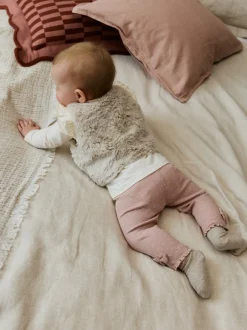 Tops|Tops*Next Roze/crème - 3 -delige babyset met bontgilet, top en leggings (0mnd -2jr)
