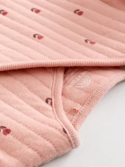 Babypakjes En Babypyjama's|Next Roze/crème - Quilted Baby Sleepsuits 2 Pack