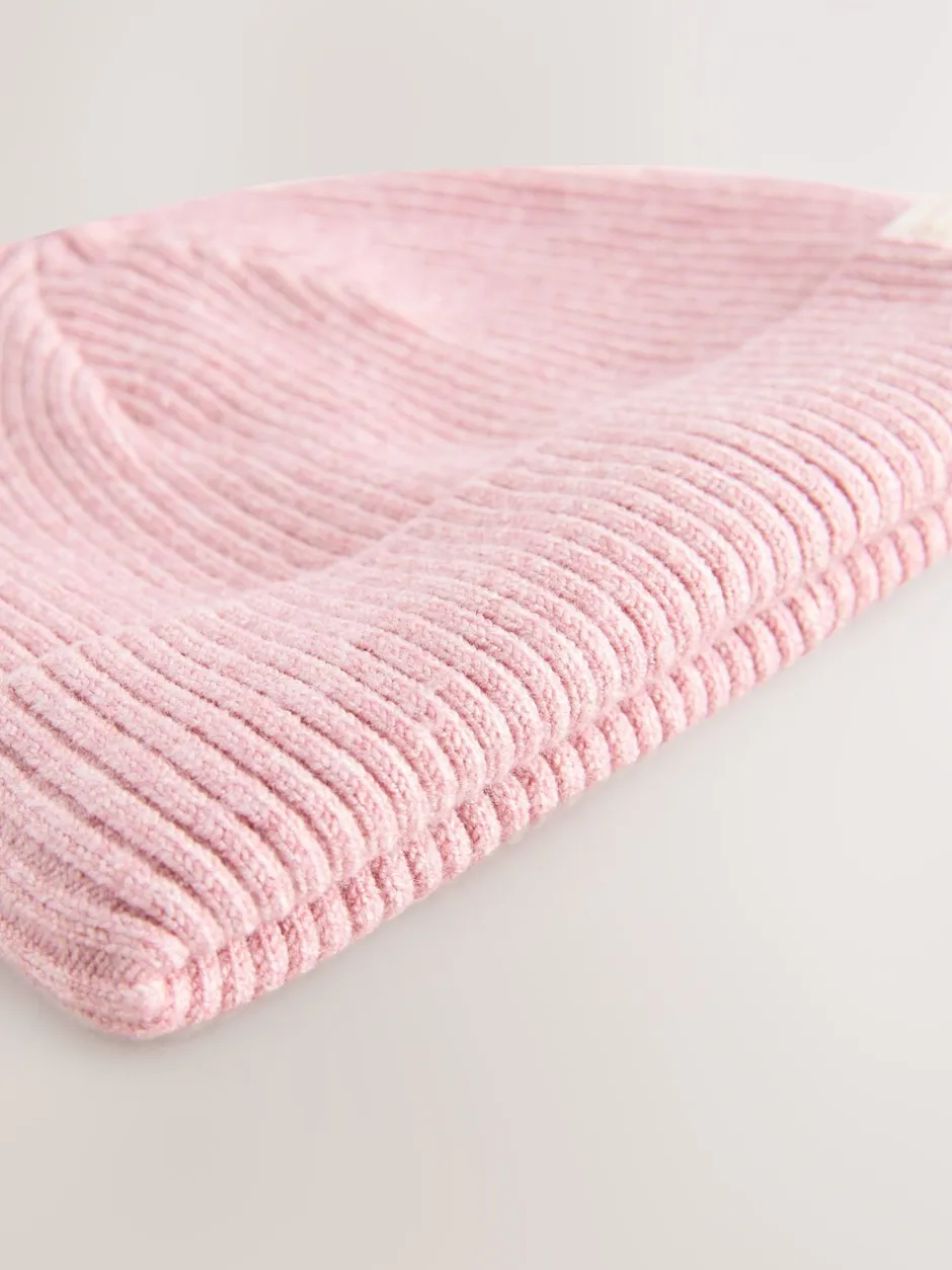 Mutsjes En Antikrabwantjes|Mutsen, Handschoenen En Sjaals*Next Roze/crème - Set van 2 gebreide babymutsen met kabelpatroon (0mnd-2jr)