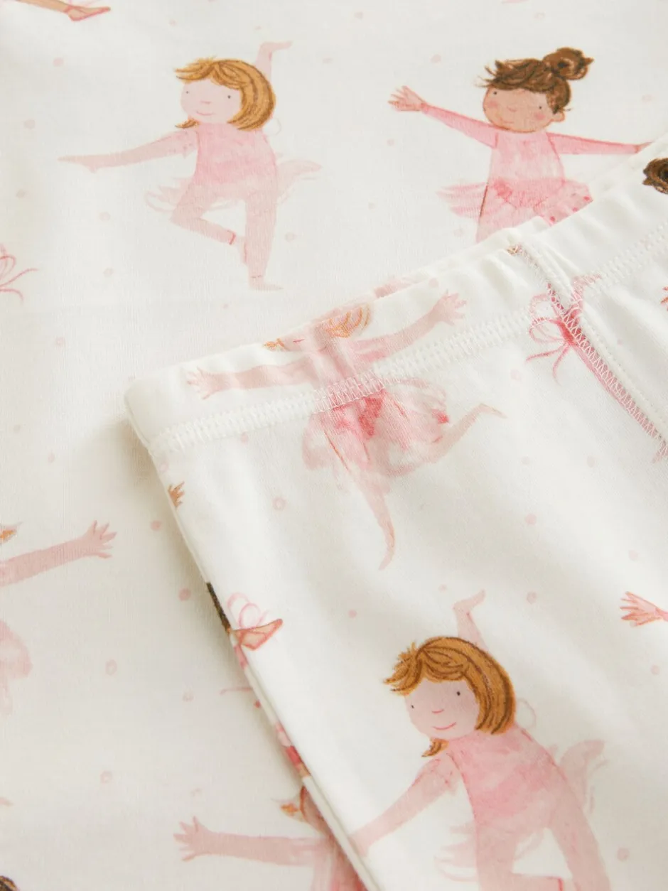 Multipacks|Nachtkleding En Pyjama's*Next Roze/crème ballerina - Knus pyjama met lange mouwen 3 Pack (9maanden -12jaar)