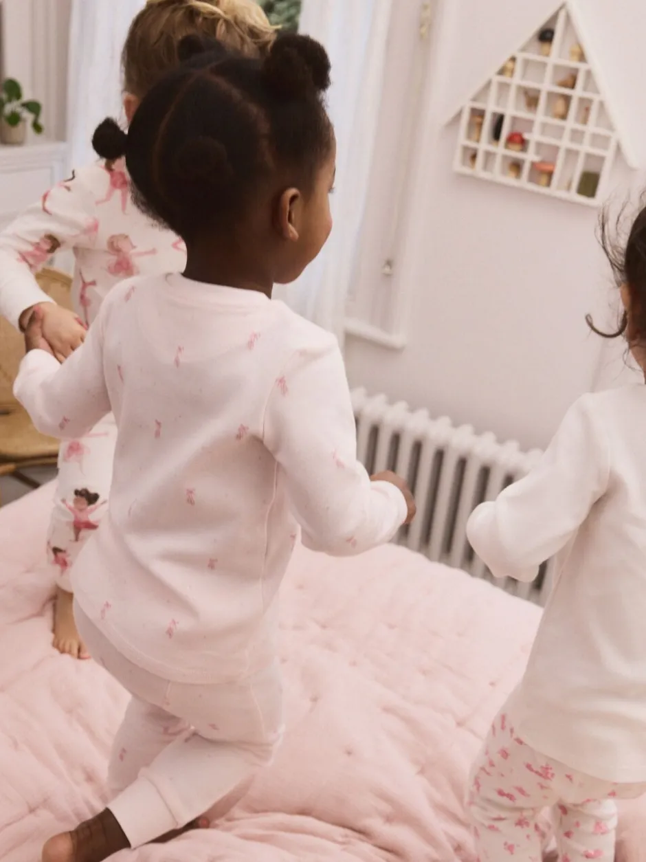 Multipacks|Nachtkleding En Pyjama's*Next Roze/crème ballerina - Knus pyjama met lange mouwen 3 Pack (9maanden -12jaar)