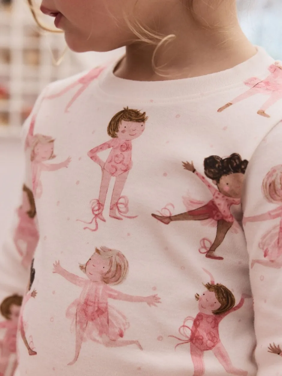 Multipacks|Nachtkleding En Pyjama's*Next Roze/crème ballerina - Knus pyjama met lange mouwen 3 Pack (9maanden -12jaar)