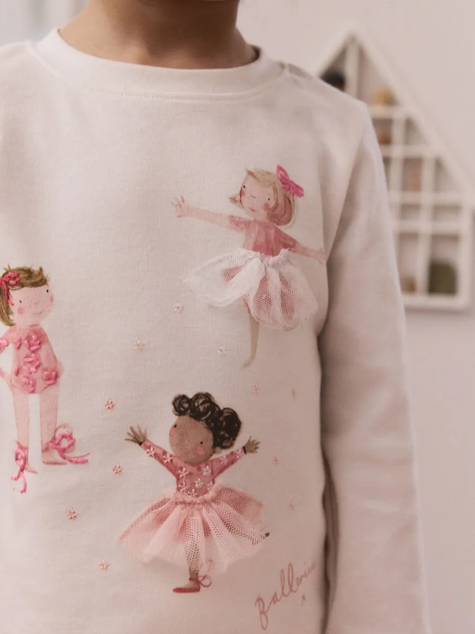 Multipacks|Nachtkleding En Pyjama's*Next Roze/crème ballerina - Knus pyjama met lange mouwen 3 Pack (9maanden -12jaar)