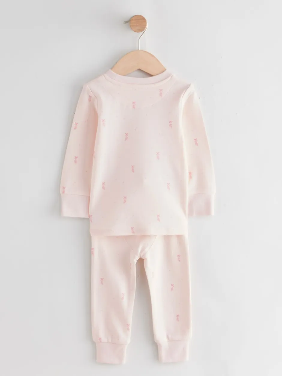 Multipacks|Nachtkleding En Pyjama's*Next Roze/crème ballerina - Knus pyjama met lange mouwen 3 Pack (9maanden -12jaar)