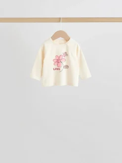 Tops|Tops|Next Roze/crème bloem - Baby set van top met Lange mouwen en Leggings 8 Pieces (0mnd -2jr)