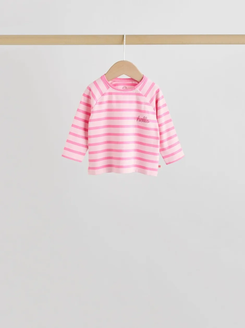 Tops|Tops|Next Roze/crème bloem - Baby set van top met Lange mouwen en Leggings 8 Pieces (0mnd -2jr)