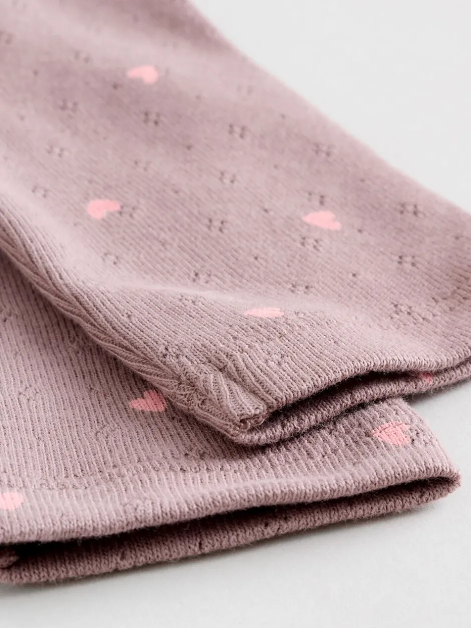 Rompertjes En Hemdjes*Next - Verpakking van 4 babyrompers met lange mouwen en ruches (0mnd-2jr) Roze/crème/bruin met fijne bloemetjesprint