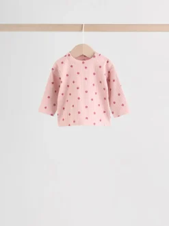 Tops|Sets En Combisets|Next Roze/crème/bruine print - 6 -delige set van top met lange mouwen en leggings (0mnd -3jr)