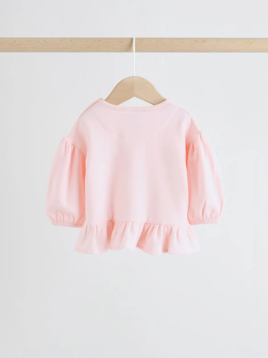 Truien En Breisels|Sets En Outfits|Next - Baby Strik Sweater en Leggings Set 2 Pieces (0mnd-2jr) Roze/crèmekleurig met bloemenprint