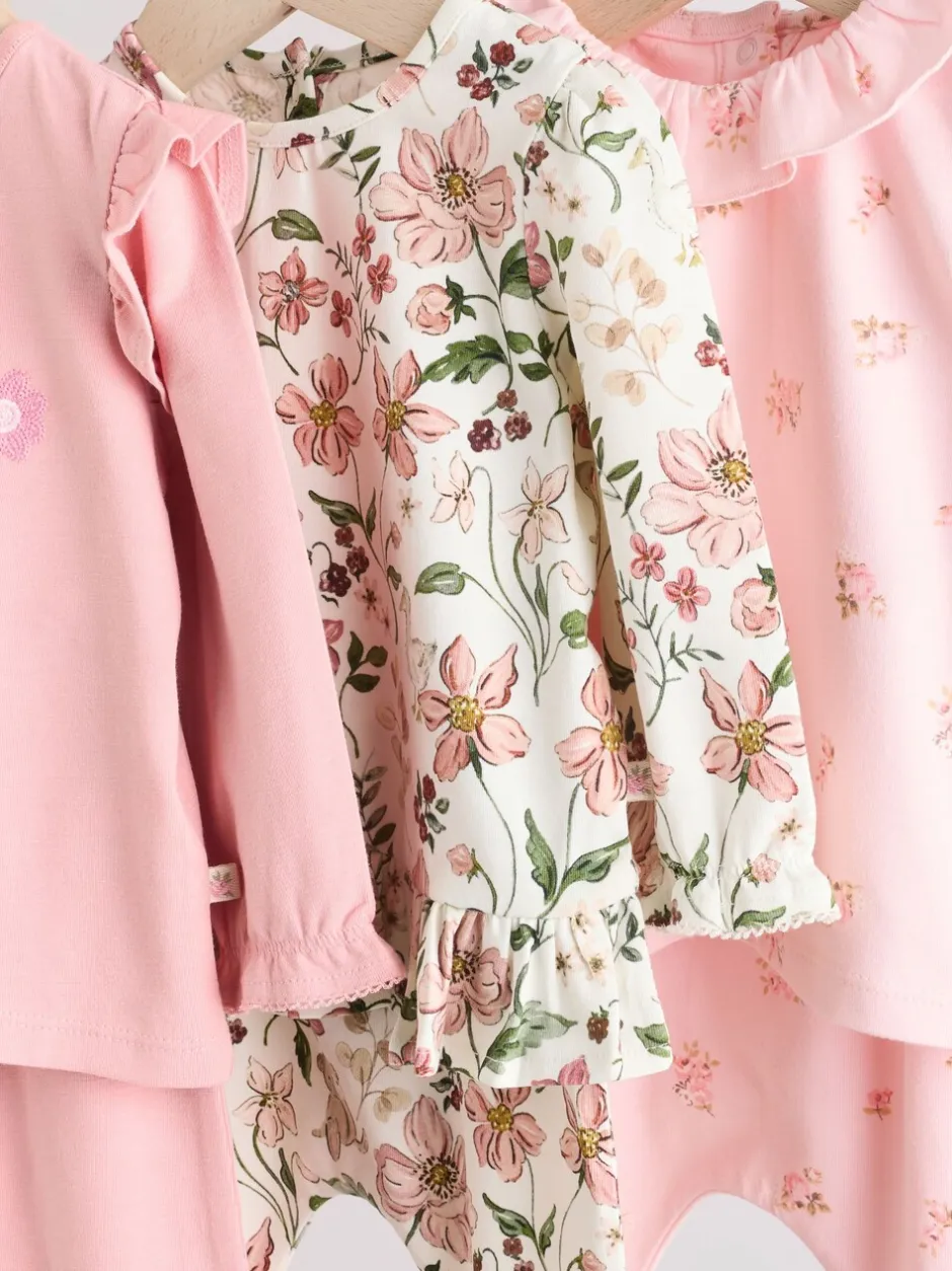 Tops|Sets En Combisets|Next Roze/crème/konijnfiguur - 6 -delige set van top met lange mouwen en leggings (0mnd -3jr)