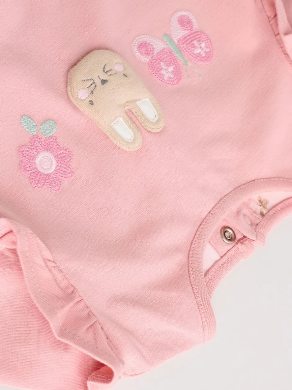Tops|Sets En Combisets|Next Roze/crème/konijnfiguur - 6 -delige set van top met lange mouwen en leggings (0mnd -3jr)