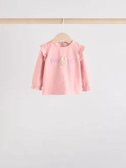 Tops|Sets En Combisets|Next Roze/crème/konijnfiguur - 6 -delige set van top met lange mouwen en leggings (0mnd -3jr)