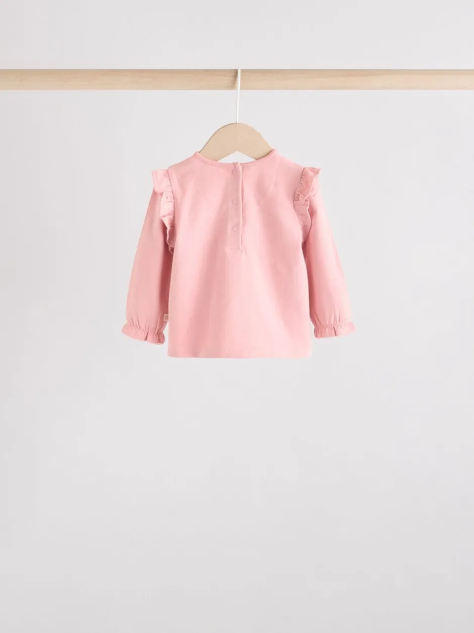 Tops|Sets En Combisets|Next Roze/crème/konijnfiguur - 6 -delige set van top met lange mouwen en leggings (0mnd -3jr)