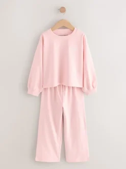 Nachtkleding En Pyjama's|Pyjama's|Next Roze/ecru/grijs - Wide Leg Pyjamas 3 Pack (3-16yrs)