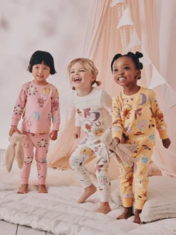 Nachtkleding En Pyjama's|Pyjama's*Next Roze/gele westernprint - Verpakking van 3 knusse pyjama's (9 mnd-12 jr)