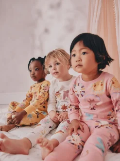 Nachtkleding En Pyjama's|Pyjama's*Next Roze/gele westernprint - Verpakking van 3 knusse pyjama's (9 mnd-12 jr)