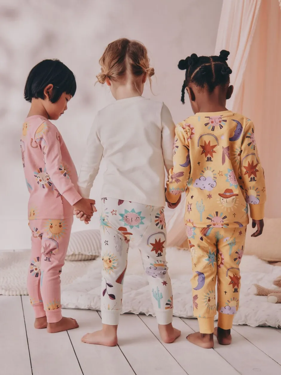 Nachtkleding En Pyjama's|Pyjama's*Next Roze/gele westernprint - Verpakking van 3 knusse pyjama's (9 mnd-12 jr)